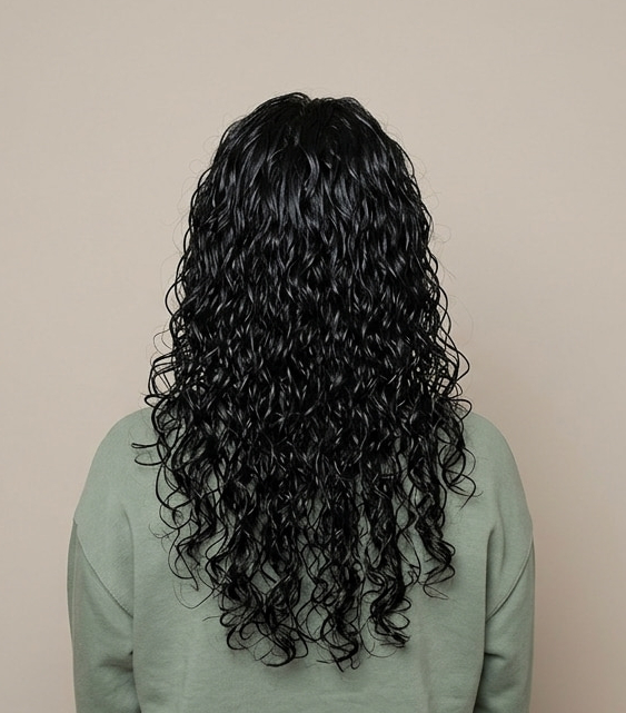 Glossy, hydrated curls restored to their natural rhythm.
