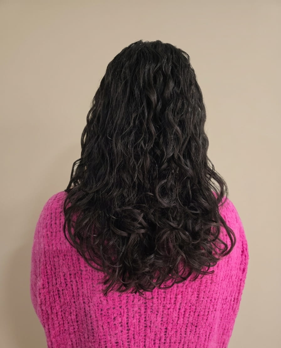 Rejuvenated curls with renewed elasticity and flow.