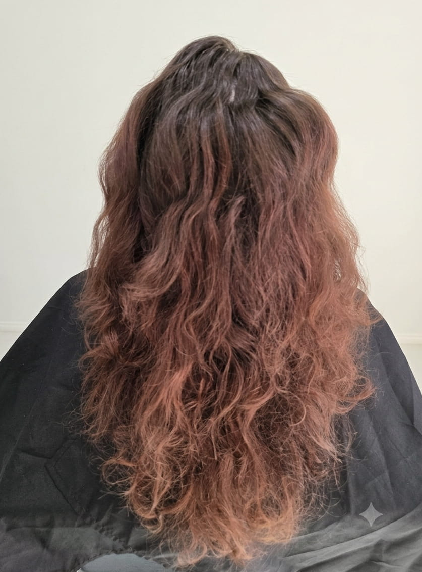 Frizz and uneven curl pattern.