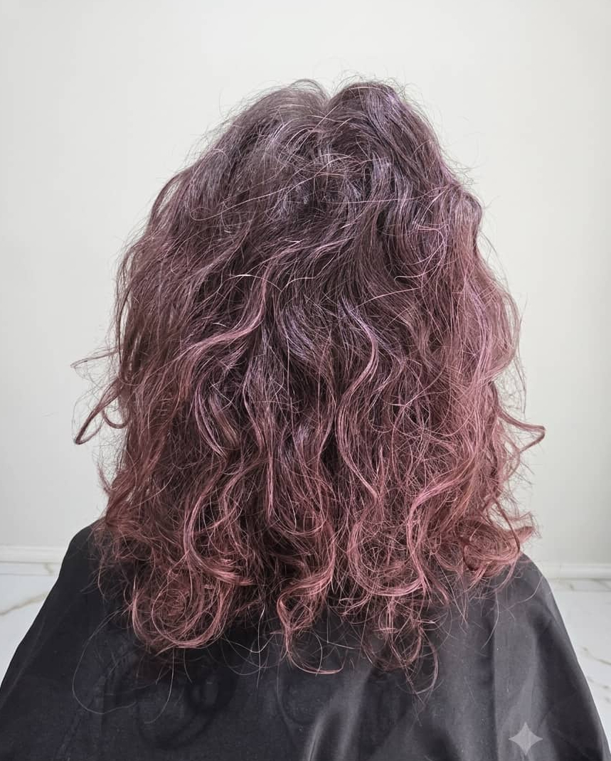 Dull, faded color and tangled texture.