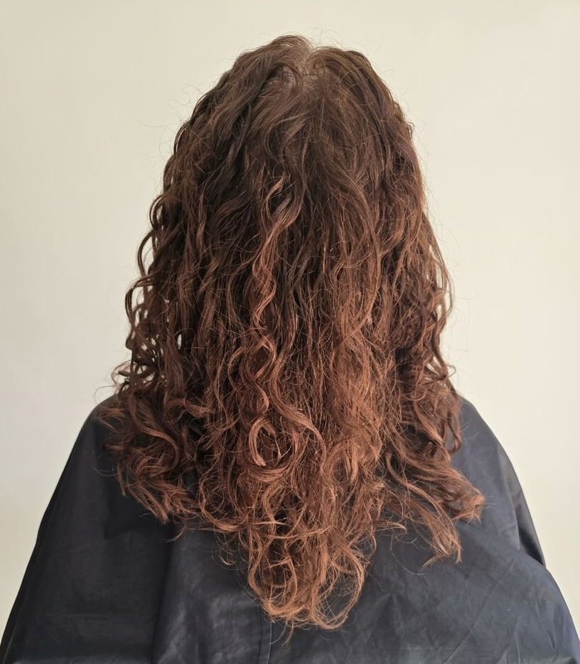 Heavy buildup dulling natural shine.