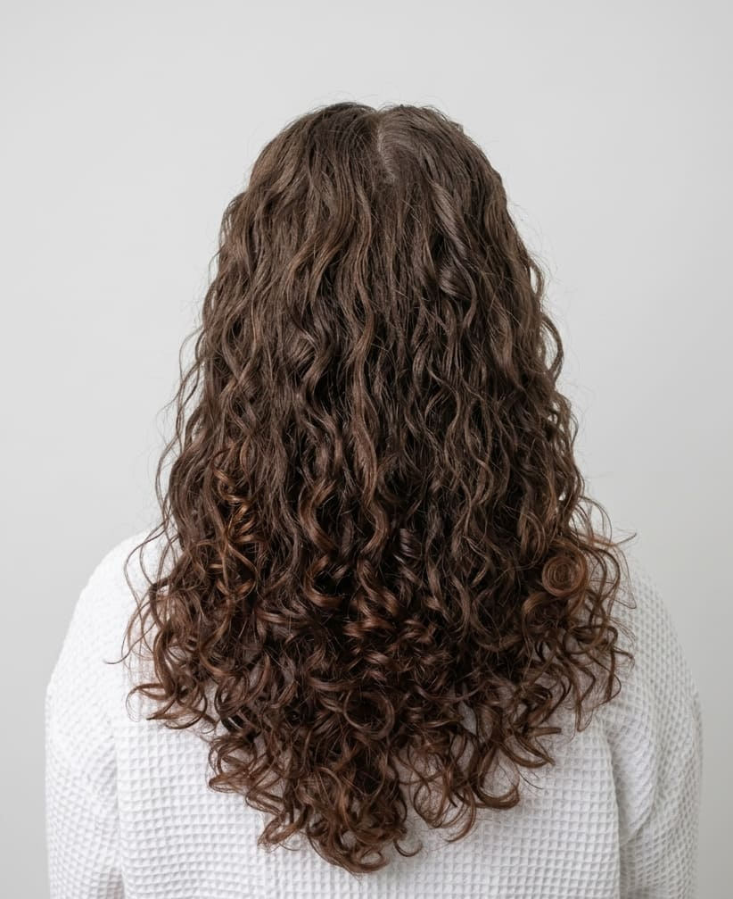 Revived curls with renewed elasticity and shine.