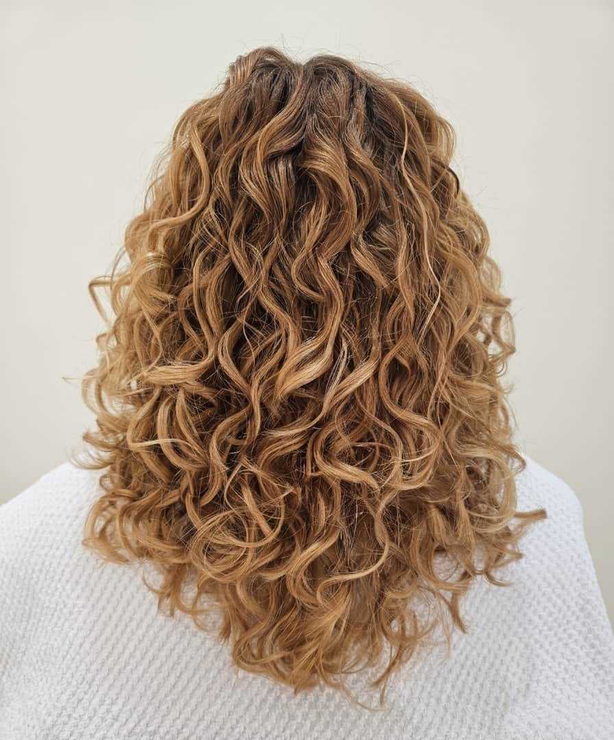 Soft, hydrated curls with luminous definition and balance.