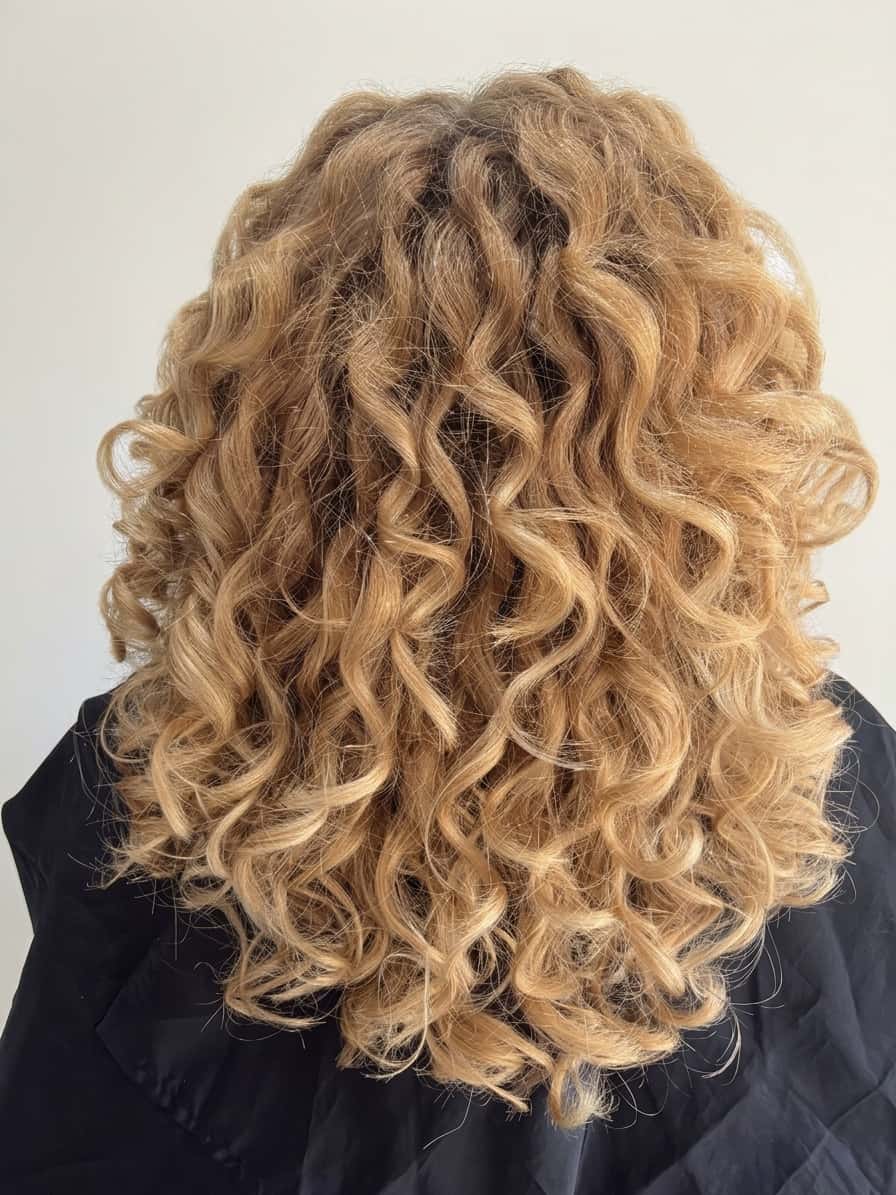 Dry, coarse strands with uneven tone.
