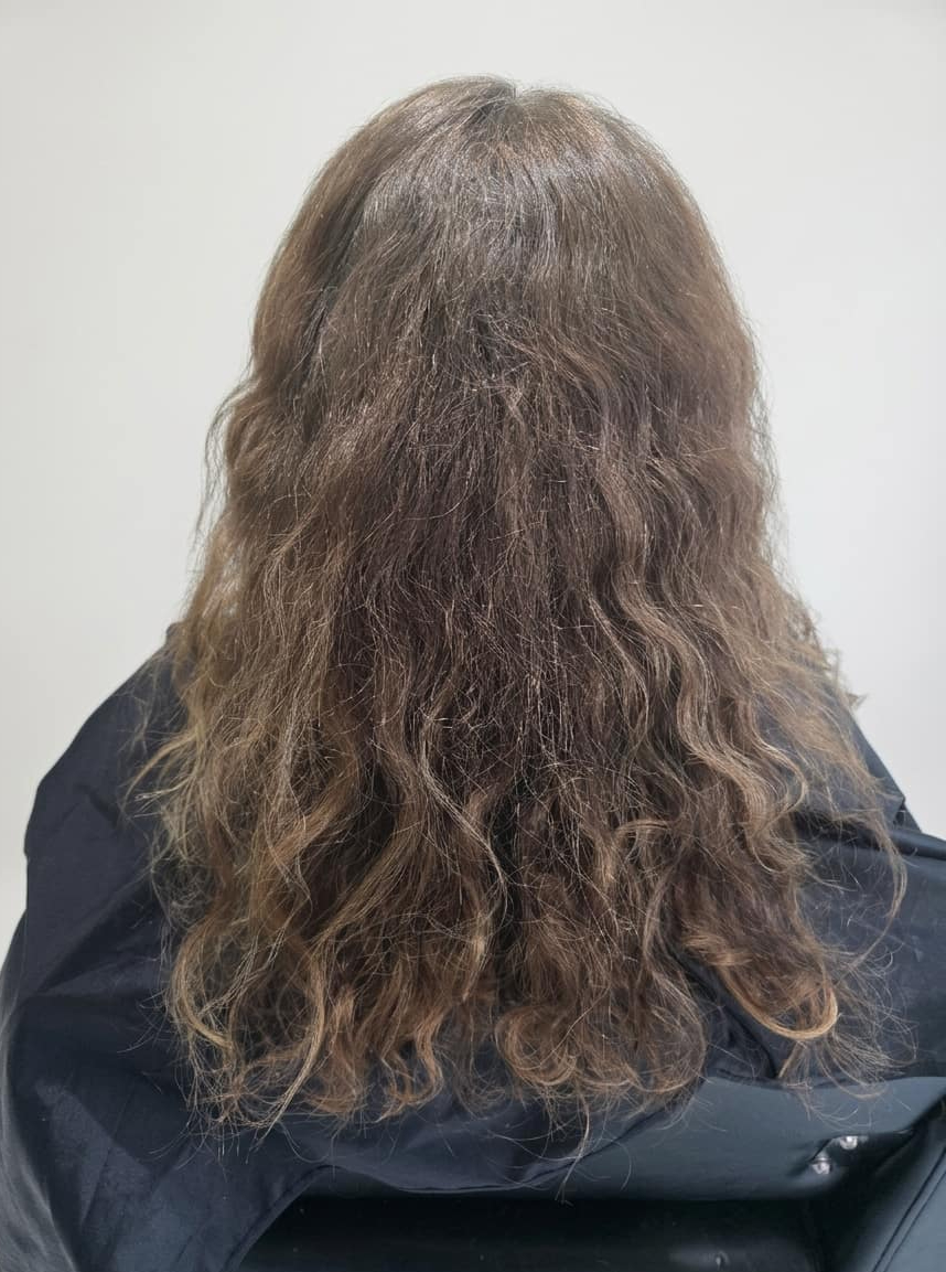 Overprocessed strands needing structure and hydration.